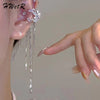 Elegant Shiny Zircon Moon Star Long Tassel Ear Clip No Piercing Earring Female Ear Cuff Party Jewelry - Image 7