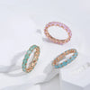 Emerald Round Cut Zircon Ring for Women Rose Gold Promise Ring Wedding Band Jewelry Valentine's Day Gifts - Image 13