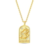 Silver Lucky The Twelve Zodiac Signs Golden Disc Pendant Necklace For Women Jewelry Birthday Gift - Image 11