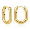 Cubic Zirconia Huggie Hoop Earrings in Gold-Tone Stainless Steel - Image 14