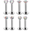3mm Crystal Star Labret Piercing Stud Set Lip Ring Bulk Tragus Earring Flat Helix Stud Cartilage Jewelry Pack Lobe Earring Lot - Image 9