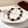 Black Faceted Bead Necklace Gold Metal Accent Chunky Statement Collar Handmade Vintage Boho Style Women Party Daily Wear Elegant - Image 6