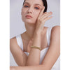18cm Stainless Steel Imitation Pearls Pvd Gold Plated Thick Cuban Chain Charm Bangle Bracelet Jewelry Wome - Image 2