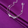 Silver Color Stamp Anklets For Women Foot Leg Chain Link Bracelet Double Layers Beach Accessories Jewelry - Image 79