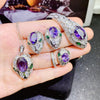 Vintage Snake-Shaped Haute Couture Jewelry Set Purple Crystal a Beautiful Gift for You Or Someone Special - Image 1