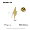 Simple Lightning Shape Brooch Pin for Men Women Unisex Stainless Steel Metal Brooches Jewelry Accessories - Image 2