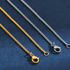 2mm Wide Stainless Steel Link Chain Necklace for Men and Women Silver Color and Gold Color Available Length 14"-30" - Image 9