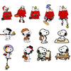 13Pcs Enamel Pins Set Cute Cartoon White Dog Brooches Lapel Badges for Backpack Creative Gift for Friends - Image 1