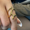 3Pcs/Set Gold Color Smooth Geometric Open Rings Set For Women Exaggerated Metal Irregular Thick Chunky Ring Jewelry Gift - Image 12