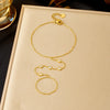 316L Stainless Steel Charm Oval Inlay Zircon Back of Hand Chain Finger Bracelet Lady Classic Jewelry Gift - Image 10