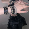 Punk Rivet Star PU Leather Bracelet Hip Hop Women Men Hip Hop Gothic Dark Girl Rock Jewelry Pendant Chain Accessories - Image 2