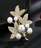 Rhinestone Feather Brooch Pin in Gold-Tone and Silver-Tone Styles - Image 20