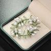 various styles women plants flower accessories badges pearl plant buckle pin brooch - Image 1