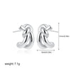 Stainless Steel Mini Knot Stud Earrings for Women Vintage Gold Plated Metal Twist Statement Earring Jewelry Gift - Image 7