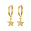 Enshir Gold Color Zircon Drop Hoop Earrings For Women Rock Punk Wedding Crystal Jewelry - Image 15