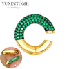 1PC Plated Gold Ear Cuff Earrings Ear Clip for Women Purple/Green/Turquoise No Pierced Earrings Jewel - Image 37