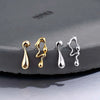 Sliver Color Asymmetrical Water Drop Earrings for Woman Retro Punk Hip Hop Metal Geometric Irregular Earrings Jewelry - Image 1