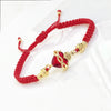 Red/Black Rope Braided Sacred Heart Shaped Crystal Cross Bracelet Classic for Men Women Lucky Religious Jewelry Party Gift - Image 13