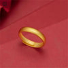 Sand Gold Adjustable Ring Matte Wide Band Openable Fade Resistant Unisex Couple Jewelry Minimalist Gift - Image 29