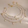 Cubic Zircon Geometric Pendant Anklet Chain Women's Gold Pvd Plated Stainless Steel Beach Jewelry Gifts - Image 5