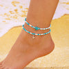 Simple Double Zircon Cross 8 Shape Word Anklet For Women Hollow Love Heart Thin Chain Anklets Beach Foot Minimalist Jewelry - Image 11