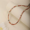 1PC 4mm amazonite stone beaded necklace for women ingx tiny pink wintersweet india onyx necklace women beaded jewelry - Image 9