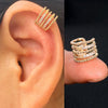 Cubic Zirconia Ear Cuff Clip On No Piercing Wrap Earring - Image 16