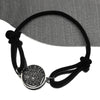 Witch Pentagram Tetragrammaton Guardian Star Rune Solomon Bracelet for Women Men Stainless Steel Black Rope Hand Chain Jewelry - Image 1