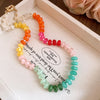 Multi-color Smudging Round Beads Acrylic Choers Necklaces Retro Smudging Resin Collarbone Chain Charms Party Jewelry Gifts M1 - Image 14