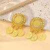 turkish kurdish women brooch gold plated arabic coin totem jewelry pins middle east hajib pin for bridal - Image 4