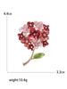 Enamel Hydrangea Brooches for Women Unisex Rhinestone Flower Pins Banquet Party Backpack Gifts Jewelry Accessories - Image 8
