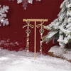 Vintage Flocking Bowknot Christmas Tree Earrings for Women Imitation Pearl Snowflake Tassel Earring Year Jewelry Gift - Image 4