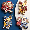 Essh&Pule Vintage Christmas Brooch Enamel Rhinestone Cute Santa Claus Reindeer Deer Lapel Pin for Women Party Xmas Jewelry Gifts - Image 1