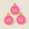 10pcs Rose Red Color Cute Double Sided Mini Alphabet 26 Letters Charm Pendants for Name Jewelry Necklace Bracelet Earring - Image 9