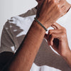 Vintage Mens Stainless Steel Bracelets, Double Layered Round Curb Chain Wristband, Oxidized Viking Punk Jewelry - Image 2