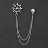 Gentleman Tassel Brooch For Men Suit Shirt Collar Triangle Wings Chain Lapel Pin Metal Retro Wedding Accessories - Image 20