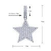 Iced Out Hip Hop Star Pendant Necklace for Men Women Bling Cubic Zirconia Cz Paved Jewelry - Image 2