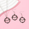 Movie Horror Wednesday Series Earring Creative W Letter Necklace Earrings for Women Men Jewelry Gifts - Image 1
