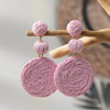 Bohemian Handmade Rattan Knit Round Drop Earrings For Women Girls Ball Beach Party Jewelry - Image 4