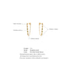 Green White Cubic Zirconia Chain Drop Earrings Gold Color Stainless Steel Pvd Plated Chic Jewelry - Image 6