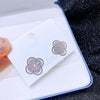 High End CZ Crystal Flower Stud Earrings for Women Platinum Plated Cubic Zirconia Jewelry - Image 2