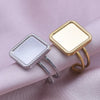 1/2pcs Mix Silver/Gold Color Oval Flower Sun Ring Stainless Steel Rings For Women Men Accessories Round Blank Cobochons Settings - Image 20