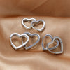 Simple Stainless Steel Geometric Heart Hoop Earrings for Women Small Circle Huggies Ear Buckle Punk Earring Minimalist Jewelry - Image 2