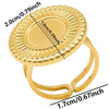 6Pcs Brief Geometry Long Ellipse Water Droplet Stainless Steel Ring Opening Adjustable Rings For Women Men Jewelry Party Gift - Image 14