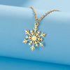 Christmas Snowflake Pendant Necklace for Women Stainless Steel Neck Chain Special Jewelry Gift - Image 1
