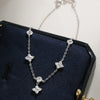 Silver Plated Four Leaf Clover Zircon Anklet for Women Simple Adjustable Ankle Chain Summer Vacation Jewelry Gift - Image 7