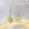 Korean Angel Eye Earrings Gold Color Plated Rhinestones Inlay Tulip Petal Hoop Earring Women's Party Jewelry - Image 3