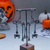 Unique Enamel Skeleton Dangle Earrings for Women Rhinestone Spider Earrings Halloween Party Jewelry Gift - Image 7