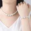 Pearl jewelry set Women's necklace earrings bracelet three-piece set for mother gift beautiful wedding photo accessories - Image 4