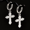 Punk Witch Ear Piercing Round Hoop Pins Cat Star Dangle Earring Stainless Steel Cross Earrings For Women Men Accessories Jewelry - Image 9